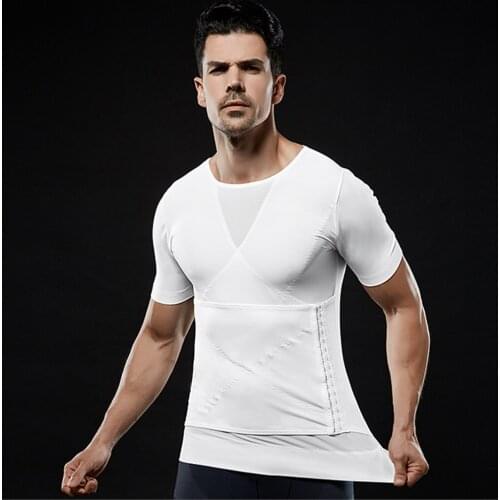 High Quality Sexy Mens Underwearmen slimming Short-sleeved waist trainer body shaper
