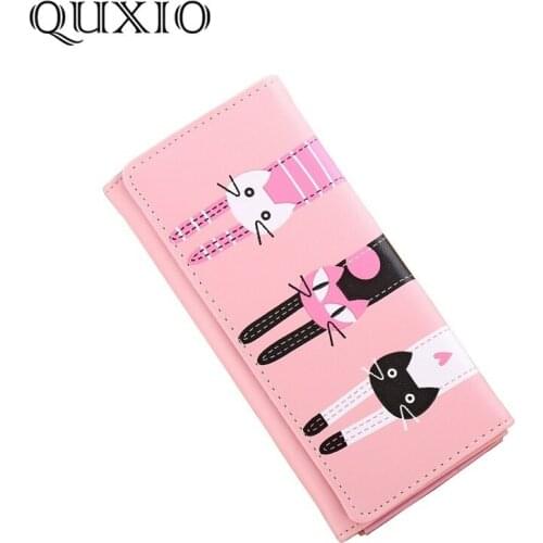 Cute Cat Woman Wallets 2017 South Korea Trend Female Long Wallet Fashion Leisure Purse Feminina Carteira Animation carto CS620Z