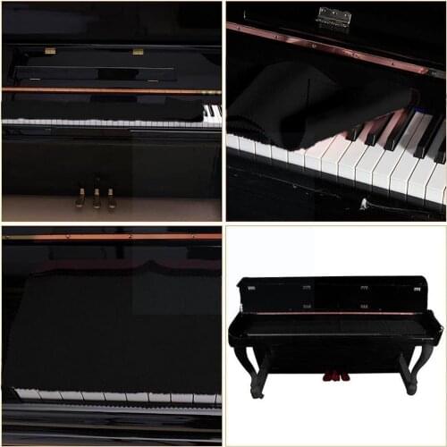 1 Pcs 119 X 14cm High Quality Nylon + Cotton Black Dust For Any Keys Piano Or Covers 88 Piano Keyboard Soft Cover Keys Keyb P7r6