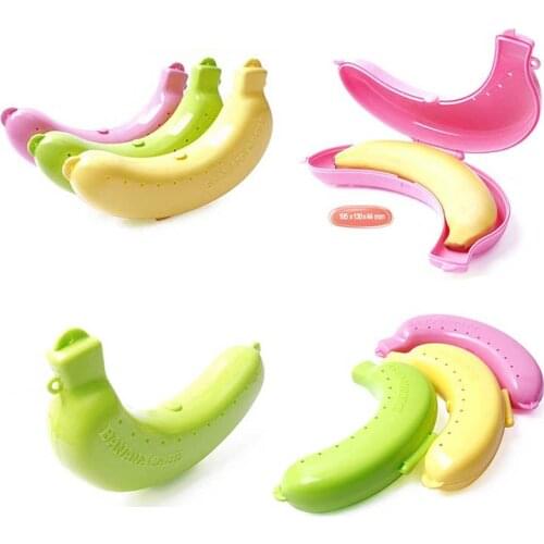 3 Colors Lunch Container Banana Guard Protector Fruit Storage Case 1 PC Fruit Accessories Portable Plastic