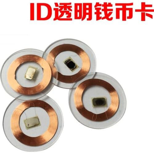 125KHz ID TK4100 Transparent coins card tags