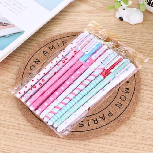 2018 New 10 Pcs/Color Gel Pen Kawaii Stationery Korean Flower Canetas Escolar Papelaria Gift Office School Supplies
