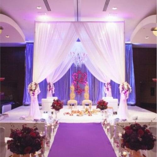 3M*3M*3M White square canopy drape/chuppah/arbor drape with swag for wedding decoration,Including Drape and Stand