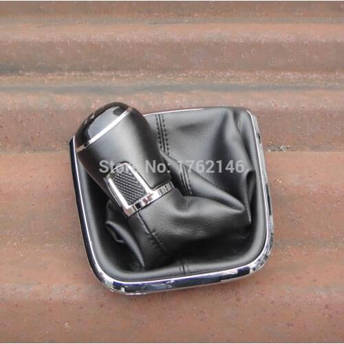 5 Speed Leather Gear Shift Knob Gaitor Boot Manual For VW GOLF Jetta 6 MK5 MK6 2-Door 4-Door