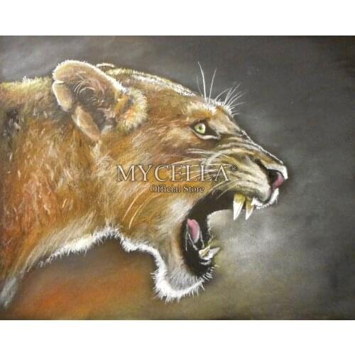 5D DIY Diamond Painting Animals Wolf Needlework Full Round Rhinestone Diamond Mosaic Lion Diamond Embroidery Crafts Home Decor