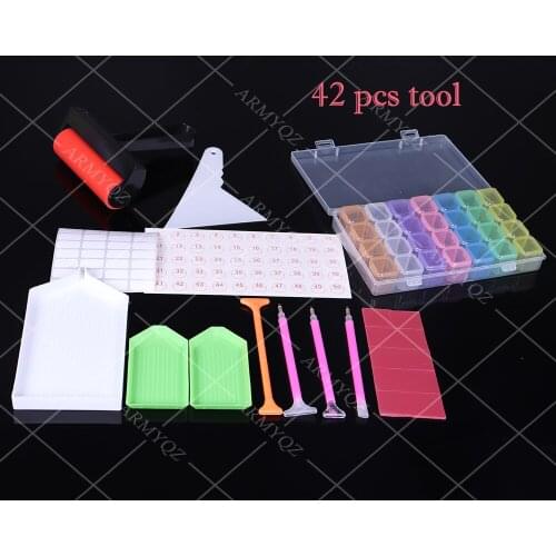 5D Diamond Painting Tools and Accessories Kits Roller pen Clay Tray stylo Diamond Embroidery Tray Box sets