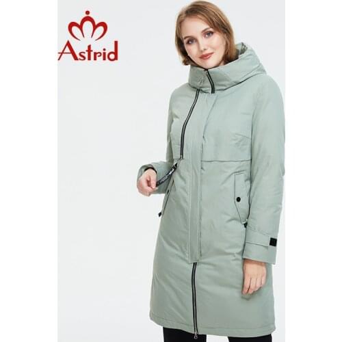 Astrid 2021 Winter Fashionable Coat Jacket Womens Hooded loose Warm Parkas Bio Fluff Thick Parka Coat Hight Quality Female New