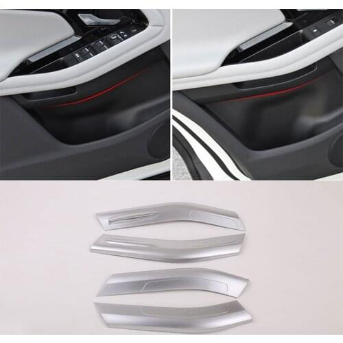 Car Accessories 4 Pcs ABS Interior Door Decoration Trim Without Memory Button For Range Rover Evoque (L551) 2019-2020
