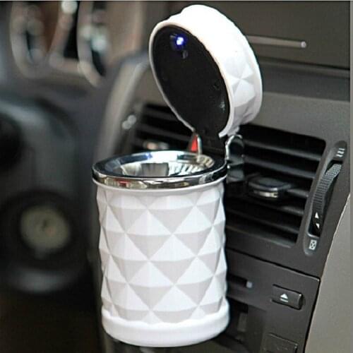 Car Accessories Portable LED Light Car Ashtray Universal Cigarette Cylinder Holder Car Styling