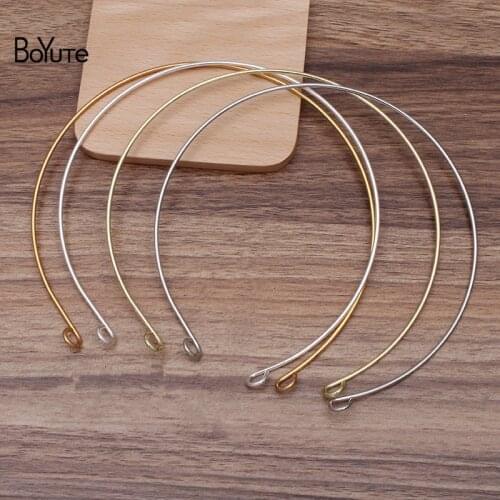 BoYuTe (20 Pieces/Lot) 150*2MM Metal Iron Dual-use Choker Crown Line Diy Jewelry Accessories Handmade Materials