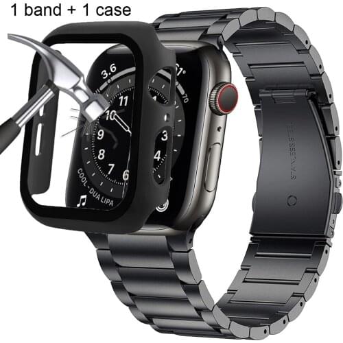 Cases + bands for apple watch 6 se band 44mm 40mm series 4 5 tempered Glass Screen Protector case strap for iwatch 3 42mm 38mm