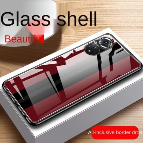For Huawei Honor 50 Pro Case Luxury Hard Tempered Glass Phone Back Cover For Huawei Honor 50 SE Honor50 Shell