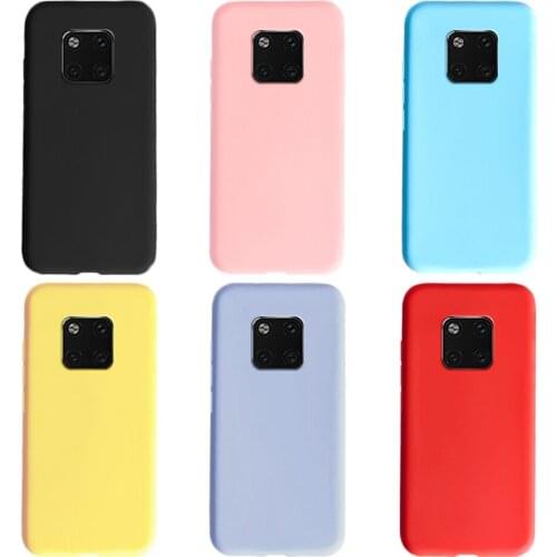 Candy Color Phone Case For Huawei Mate 20 Pro Lite Case Slim Soft Silicone Back Cover For Huawei Mate 20 Mate20 lite Pro Bumper