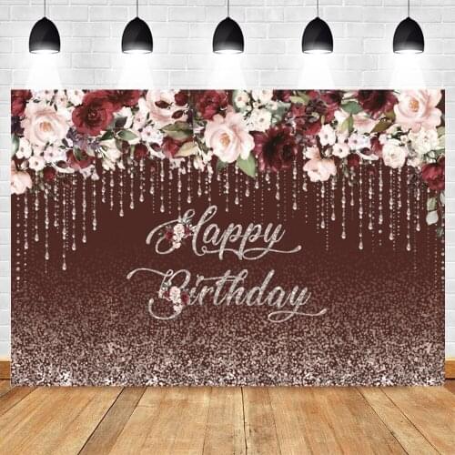 Flower Glitter Silver Baby Birthday Party Princess Photozone Vinyl Background Photography Backdrops Photophones For Photos Props