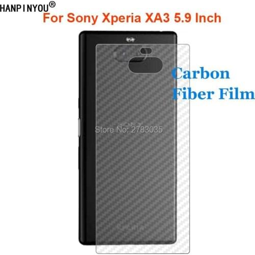 For Sony Xperia XA3 5.9" Durable 3D Anti-fingerprint Carbon Fiber Back Film Rear Screen Protector (Not Tempered Glass)