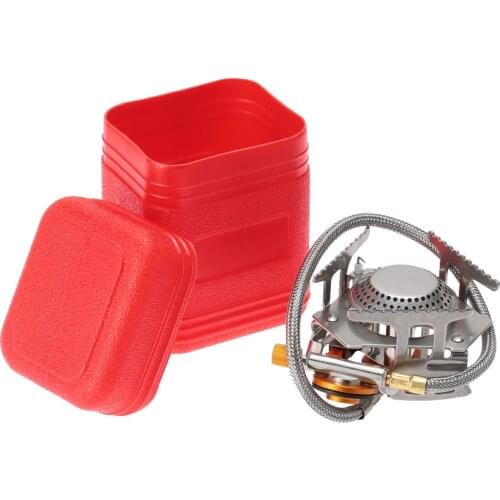 Lixada 3000W Outdoor Camping Stove Cookware Set Portable Folding Mini Pocket Stove Split Burner with Gas Conversion Head Adapter