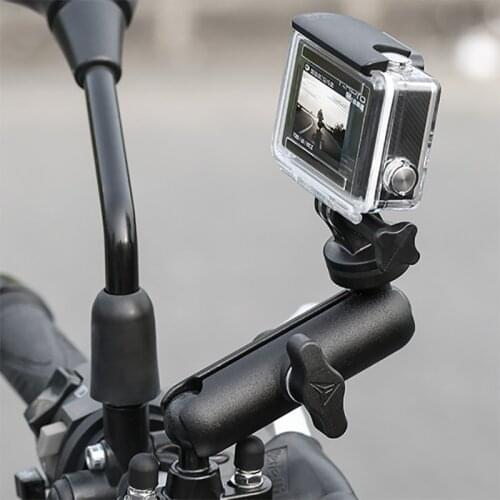 For BMW R1200GS R1250GS Motorcycle Bike Camera Holder Handlebar Mirror Mount Bracket 1/4 Metal Stand For GoPro Hero8/7/6/5/4/3