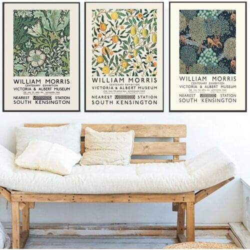 London Underground Art Nouveau Painting Wall De William Morris Canvas Print The Victoria and Albert Museum Exhibition Poster