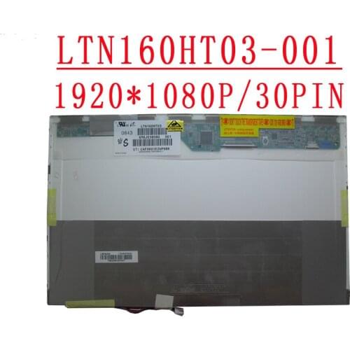 LTN160HT03 001 30pin 2CCFL LCD Screen Display Pancel 1920X1080 FHD DUAl Lamp