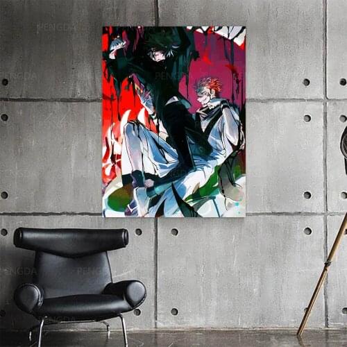 HD Print Modular Picture Fight Jujutsu Kaisen Anime Japan Canvas Painting Poster For Living Room Home Decor Wall Art Framework
