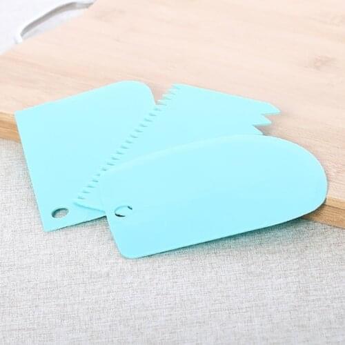 Irregular Tooth Edge Cream Scraper 3 Piece Set Cake Butter Cream Dough Scraper Baking Pastry Tool Kitchen Accessories