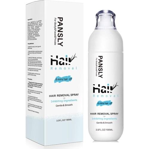 PANSLY 2 In 1 Powerful Painless Hair Removal Spray Stop Hair Growth Inhibitor Shrink Pores Skin Smooth Repair Essence
