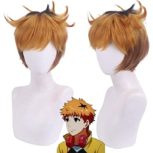 Tokyo Ghoul Nagachika Hide / Hideyoshi Cosplay Wig men 30cm Short Fluffy Layered Synthetic Wig Hair