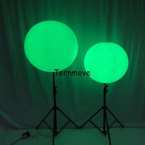 Pole standing lighted balloon,Colorful LED outdoor advertising tripod pole led lighting inflatable air standing balloon