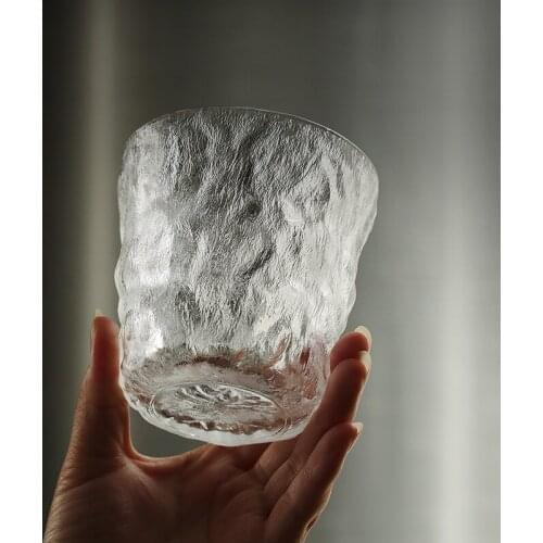 Simple and fresh Sen is a small number of foreign wine glasses, juice cups, milk cups, Korean INS wind bark grain glass cups