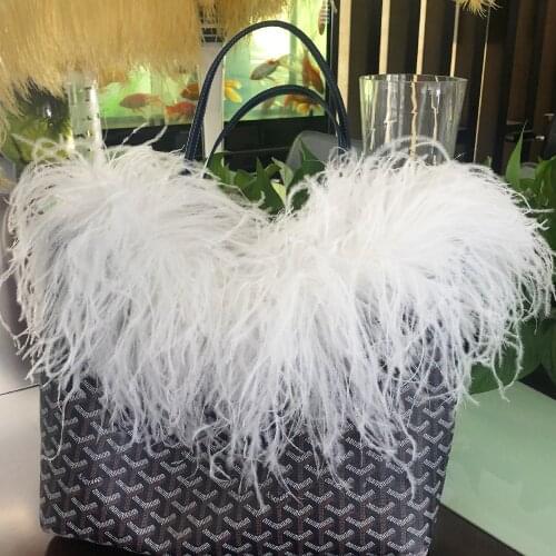 50CM Fluffy Soft White Ostrich Feather Boa Dyed Various Real Ostrich Feather Boa Holiday Clothing Sewing Accessory for Crafts