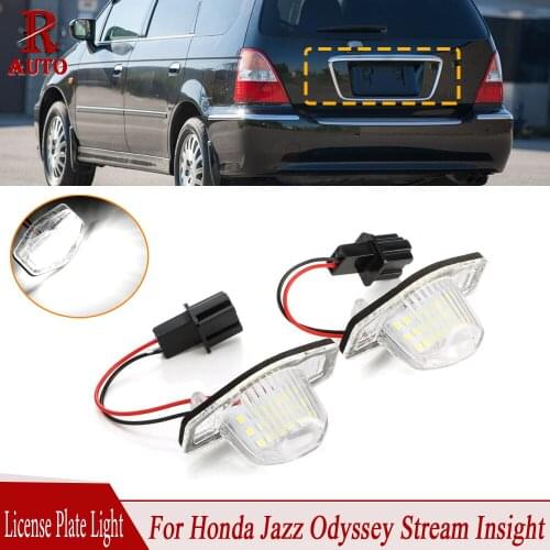 R-Auto 18 LED Number License Plate Light Lamp White For Honda Fit Jazz Odyssey Stream Insight CRV FRV HR-V Crosstour 5D DXY