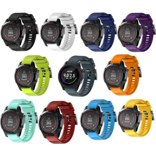 Silicone Watch Band Strap for Garmin Fenix 5/5 plus/6 pro/instinct/ 935 945 /Approach S60 Watchbands Quickly Release Easy fit