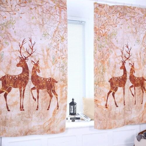 Top Deer Digital Printing Finished Window Curtains for Living Room Nordic Children Room Bedroom Curtain Kitchen Door Ready-made