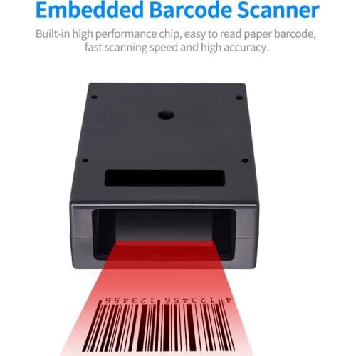 1D USB Wired Embedded Box Bar Code Scanner Barcode Scanner Self-Induction 1D Bar Code Reader Scanner for Supermarket Bookstore