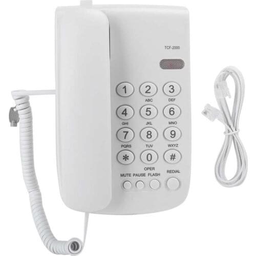 Telefono fijo TCF-2000 Business Office Telephone Household Guest Room Hotel Fixed Landline White telefono