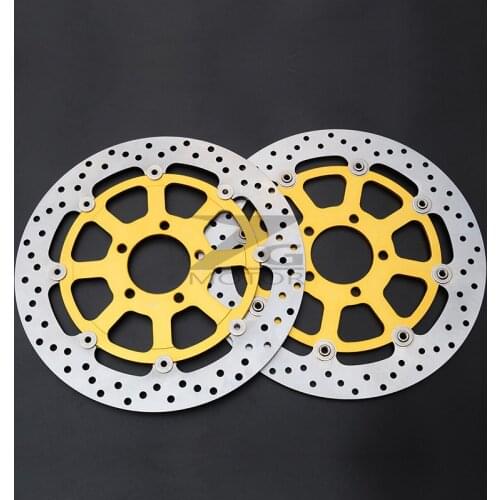 Gold Front Brake Disc Rotor Brake Pad For SUZUKI GSXR750 GSX-R750 1996-1999 GSXR1000 GSX-R1000 2001-2002 GSX1400 2005 1997 1998