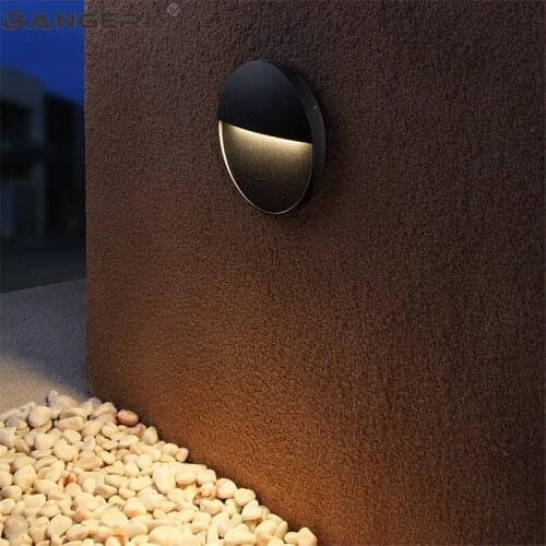 Ultrathin Outdoor 5W LED Wall Light Lamps Waterproof Modern Wall Sconce Lights Garden Courtyard Art Decor Aluminium Lighting