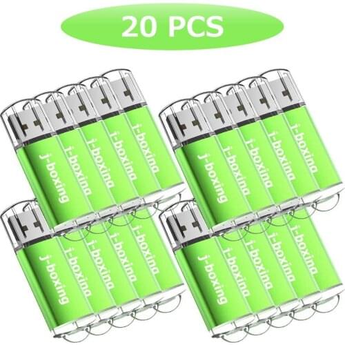 J-boxing 20PCS/LOT 1GB USB Flash Drive Full Capacity Rectangle 4GB Flash Pen Drive 16G USB Memory Stick for PC Laptop Tablet Mac