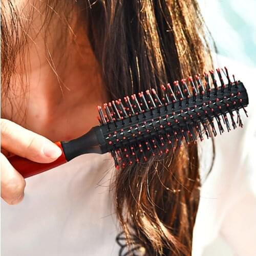1pcs Plastic Round Brush Comb Hairdressing Salon Styling Tools Hair Comb Quiff Roller Curly Hair Comb Hairstyle Massager Comb