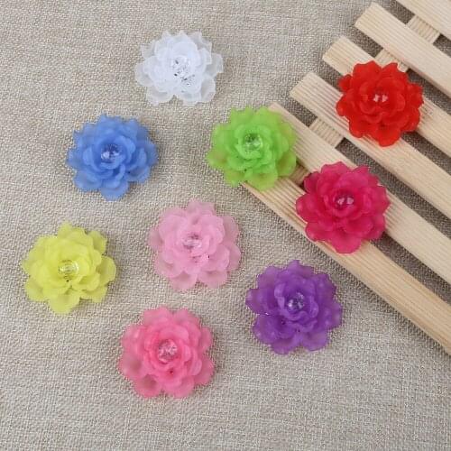 1pc Multi Colors and Style Handmade Acrylic Flowers Pendant for DIY Home Clothing Beads flowe Findings Making Accessories