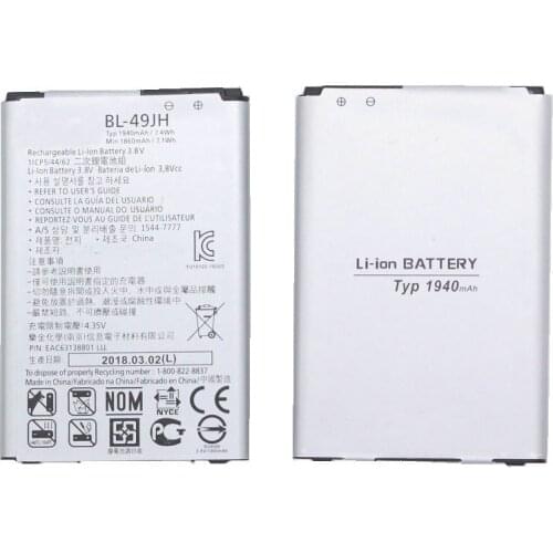 10pcs /lot 3.8V 1940mAh BL-49JH BL49JH BL 49JH Replacement Battery for LG K3 LS450 K4 K120 Spree K121 K130 k120e K130e