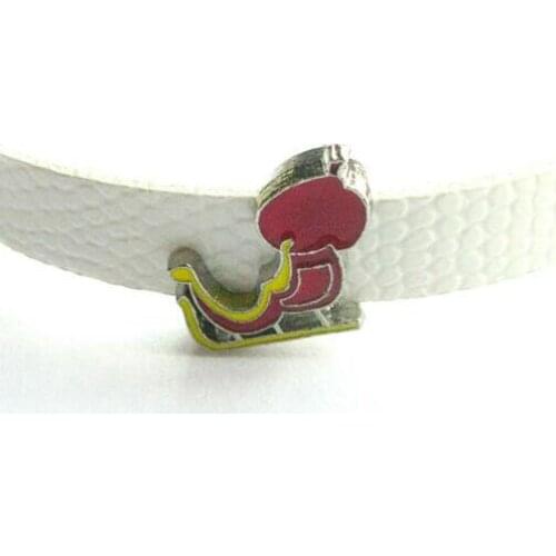 20 , 50)PCS/lot 8MM Christmas Sleigh Slide Charms Fit For 8mm DIY Wristband Bracelet Keychains As Christmas Gift
