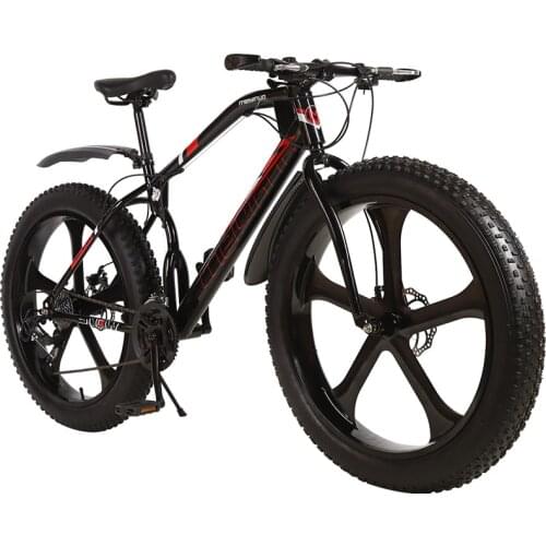 26-Inch Double Disc Brake Wide Tire Cross-Country Fat Bike Variable-Speed Adult Mountain Bike