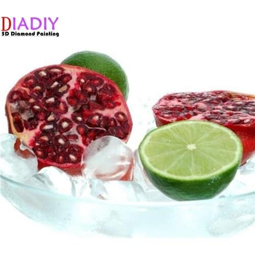 5D DIY Diamond Painting fruit lemon Full Square Diamond Embroidery Decor Home Resin Drill Crystal Picture Of Rhinestone