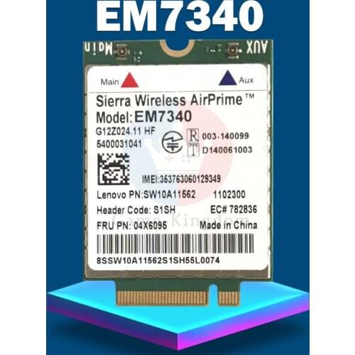Wireless Sierra AirPrime EM7340 FRU 04X6095 4G LTE/HSPA Module For Lenovo ThinkPad 10/ Helix 2nd Gen/ X260 /T460/ T460S/T560