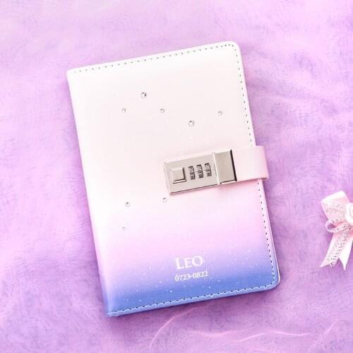 Twelve constellation password notebook art exquisite creative girls pink ins style handbook notepad