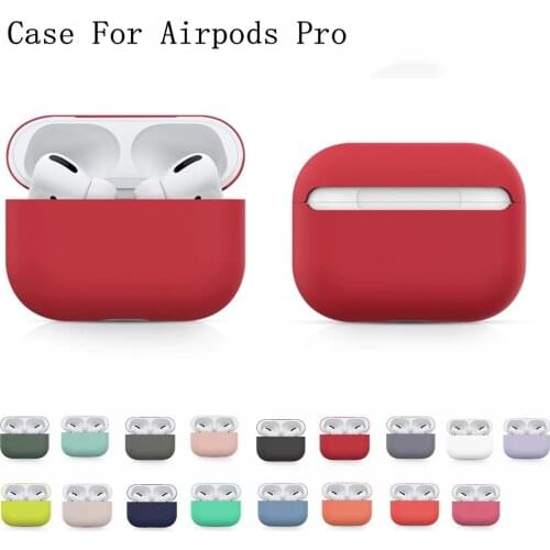 For Airpods case cover silicone soft shell All-inclusive protection Ultra-thin solid color Earphone case cute Airpod pro 3 cases