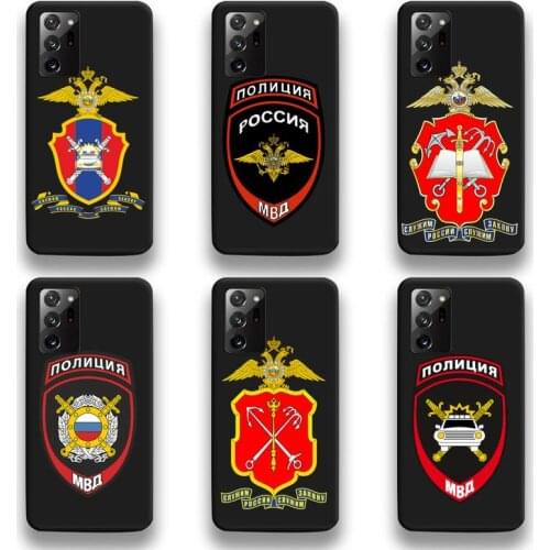 Russia National Police Logo Phone Case For Samsung Galaxy Note20 ultra 7 8 9 10 Plus lite M51 M21 M31S J8 2018 Prime