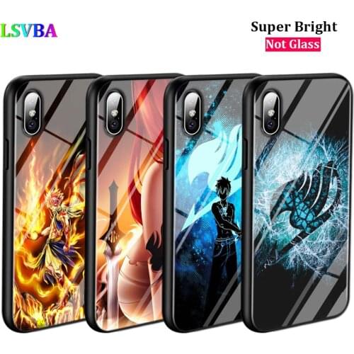 Black Cover Anime Fairy Tail for iPhone 11 11Pro X XR XS Max for iPhone 8 7 6 6S Plus 5S 5 SE Glossy Phone Case