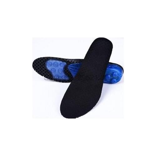 By dhl or ems 100pairs Spring High Elastic Sport Insoles Silicon Gel Orthotic Running Basketball Inserts Shock Absorption insole